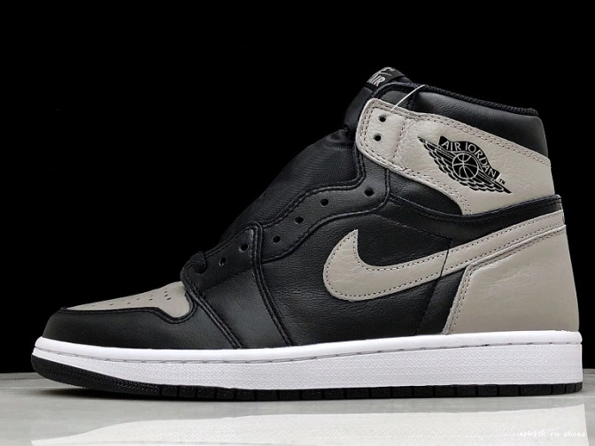 Rep Jordan Black 1 Shadow Air 555088-013 High Retro Grey OG 0709